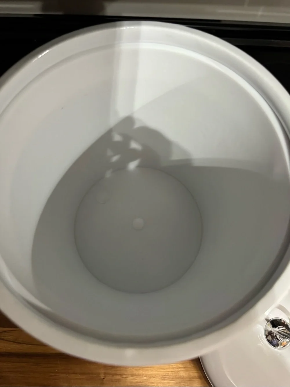 VTG CottageCore Floral Plastic Ice Bucket w/ Lid, Clear Handle, Round 8 in